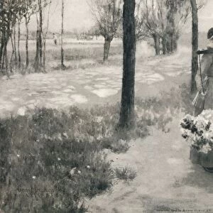 Flower Girl in Holland, 1887, (1912). Artist: George Hitchcock