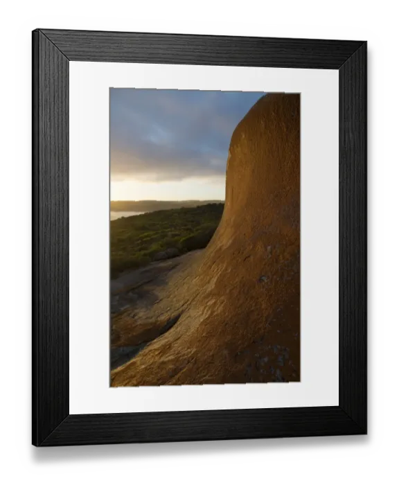 Framed Print : Eroded coastal granite outcrop at sunset, Remarkable Rocks, Flinders Chase N. P Framed Print : Eroded coastal granite outcrop at sunset, Remarkable Rocks, Flinders Chase N. P