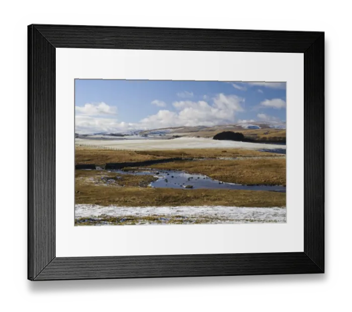 Framed Print : View of stream and moorland habitat in snow, Malham Tarn, Malhamdale, Yorkshire Dales N. P Framed Print : View of stream and moorland habitat in snow, Malham Tarn, Malhamdale, Yorkshire Dales N. P
