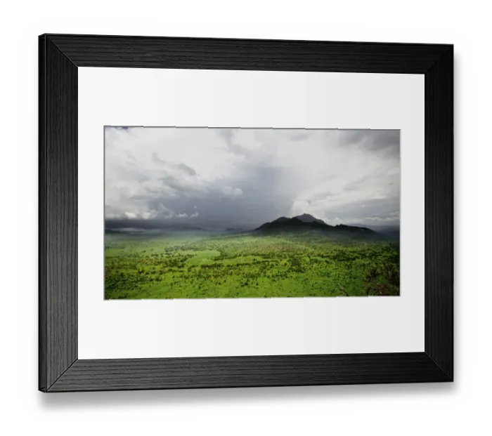 Framed Print : View of savannah habitat, Tsavo West N. P. Kenya, December Framed Print : View of savannah habitat, Tsavo West N. P. Kenya, December