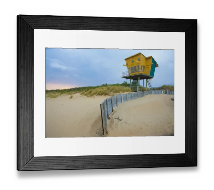 Framed Print : Lifeguard lookout tower on beach, Lakes Entrance, Victoria, Australia, February Framed Print : Lifeguard lookout tower on beach, Lakes Entrance, Victoria, Australia, February