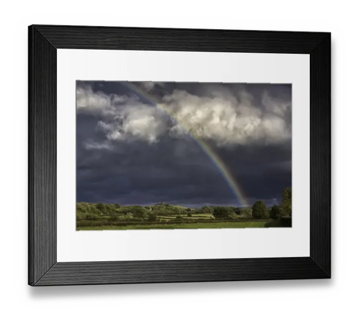 Framed Print : Stormclouds and rainbow over pasture, Brecon Beacons N. P. Mid Wales, October Framed Print : Stormclouds and rainbow over pasture, Brecon Beacons N. P. Mid Wales, October