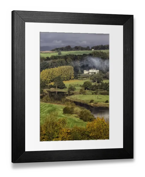 Framed Print : View of river valley, River Usk, Usk Valley, near Newport, Monmouthshire, South Wales, October Framed Print : View of river valley, River Usk, Usk Valley, near Newport, Monmouthshire, South Wales, October