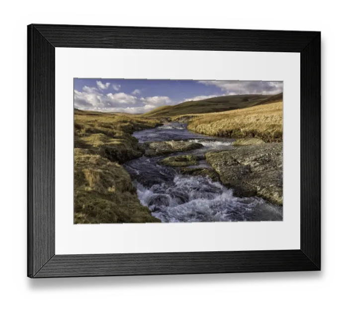 Framed Print : View of river flowing through moorland habitat, River Elan, Elan Valley, Rhayader, Powys, Mid Wales, February Framed Print : View of river flowing through moorland habitat, River Elan, Elan Valley, Rhayader, Powys, Mid Wales, February