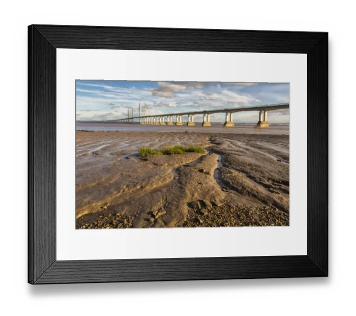 Framed Print : View of road bridge over river, viewed from Divers Rock at Sudbrook, Second Severn Crossing, River Severn Framed Print : View of road bridge over river, viewed from Divers Rock at Sudbrook, Second Severn Crossing, River Severn
