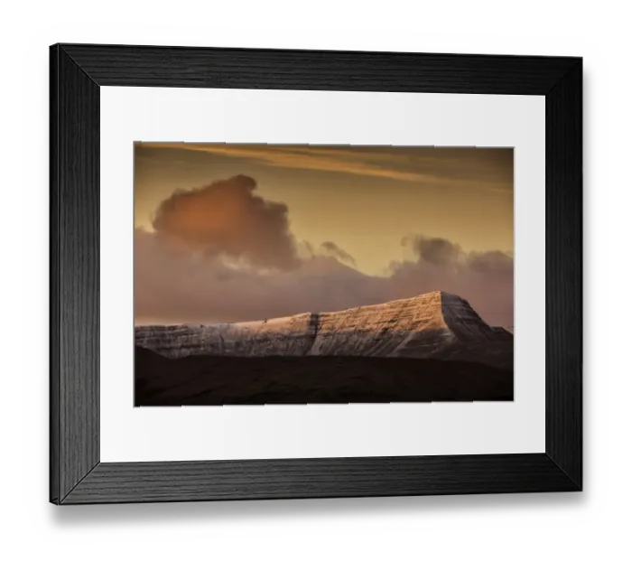 Framed Print : View of snow covered hills at sunrise, Corn Du, Brecon Beacons N. P. Merthyr Tydfil, Wales, December Framed Print : View of snow covered hills at sunrise, Corn Du, Brecon Beacons N. P. Merthyr Tydfil, Wales, December