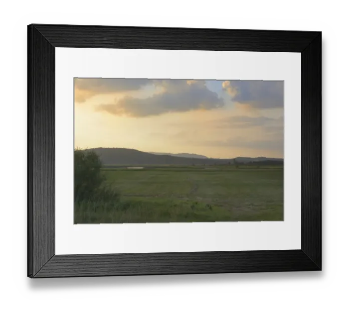 Framed Print : View of farmland on temporarily dry intermittent lake at sunset, Lake Cerknica, Cerknica Polje, Inner Carniola Framed Print : View of farmland on temporarily dry intermittent lake at sunset, Lake Cerknica, Cerknica Polje, Inner Carniola