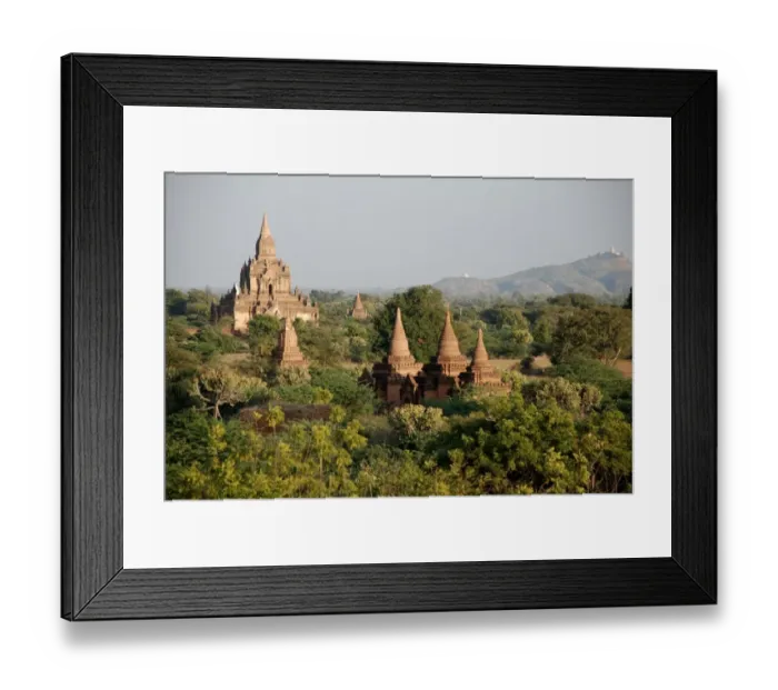 Framed Print : View of Buddhist temples, Bagan, Mandalay Region, Myanmar, January Framed Print : View of Buddhist temples, Bagan, Mandalay Region, Myanmar, January