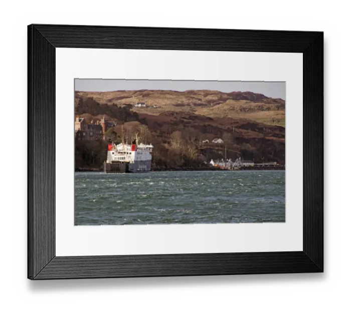 Framed Print : The Caledonian MacBrayne ferry Finlaggan arriving at Port Askaig on Islay Framed Print : The Caledonian MacBrayne ferry Finlaggan arriving at Port Askaig on Islay