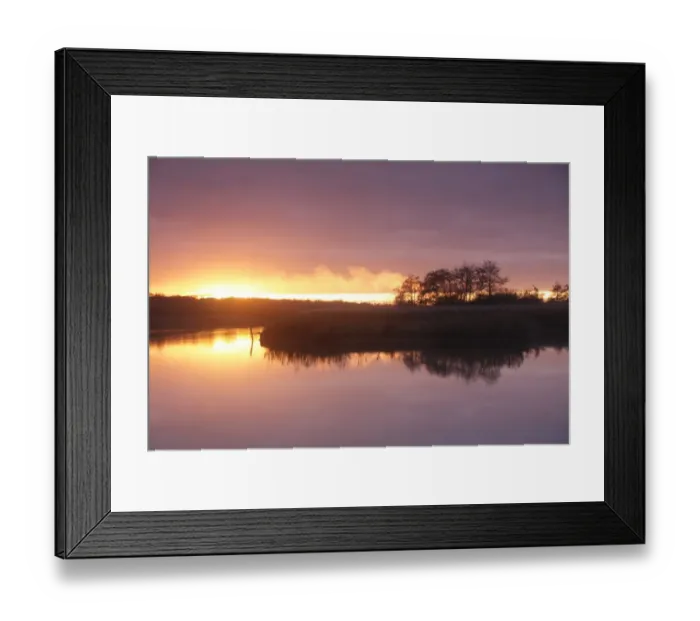Framed Print : View of lake at sunset, Far Ings National Nature Reserve, Barton Upon Humber, Lincolnshire, England, December Framed Print : View of lake at sunset, Far Ings National Nature Reserve, Barton Upon Humber, Lincolnshire, England, December