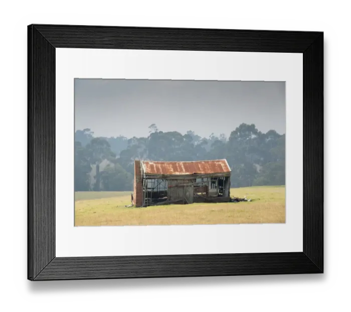 Framed Print : Delapidated farm building, Lakes Entrance, Victoria, Australia, February Framed Print : Delapidated farm building, Lakes Entrance, Victoria, Australia, February