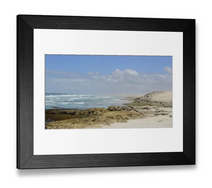 Framed Print : View of coastline, De Hoop Nature Reserve, Western Cape, South Africa, February Framed Print : View of coastline, De Hoop Nature Reserve, Western Cape, South Africa, February