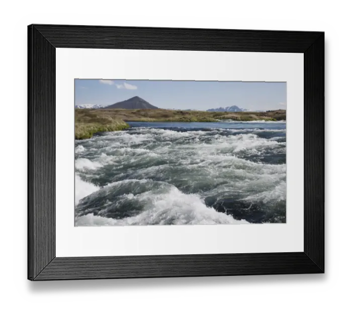 Framed Print : View of river rapids, River Laxa, Myvatn, Iceland, June Framed Print : View of river rapids, River Laxa, Myvatn, Iceland, June