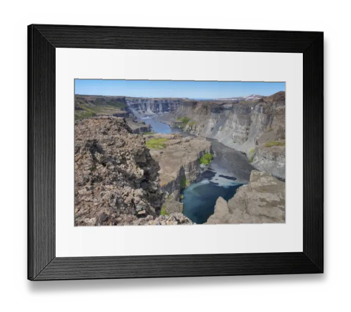 Framed Print : View of river flowing through canyon, Jokulsa a Fjollum River, Jokulsa a Fjollum Canyon, Jokulsarglufur N. P Framed Print : View of river flowing through canyon, Jokulsa a Fjollum River, Jokulsa a Fjollum Canyon, Jokulsarglufur N. P