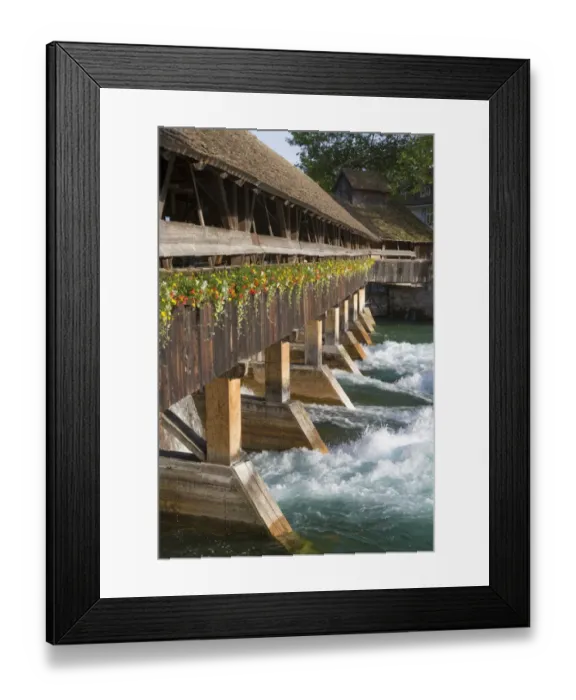 Framed Print : Sluice gates on river, River Aare, Thun, Bernese Oberland, Switzerland, June Framed Print : Sluice gates on river, River Aare, Thun, Bernese Oberland, Switzerland, June