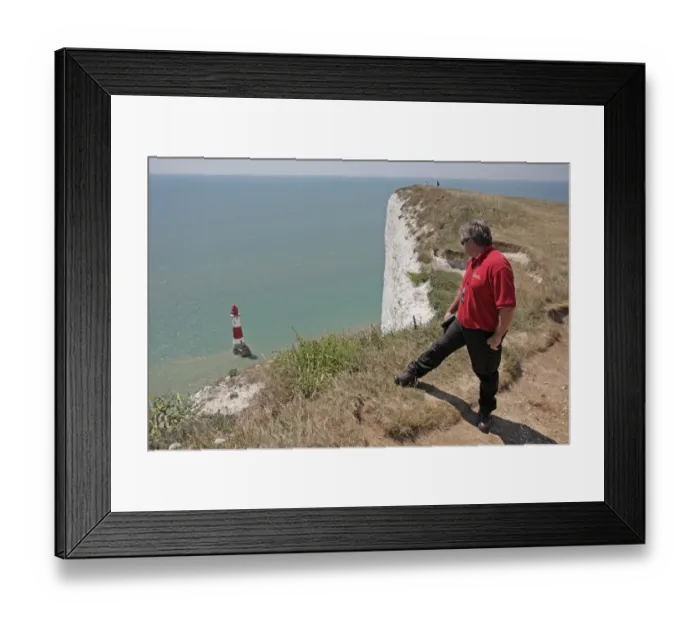 Framed Print : Chaplain on patrol in attempt to find and stop any potential jumpers at infamous clifftop suicide spot Framed Print : Chaplain on patrol in attempt to find and stop any potential jumpers at infamous clifftop suicide spot