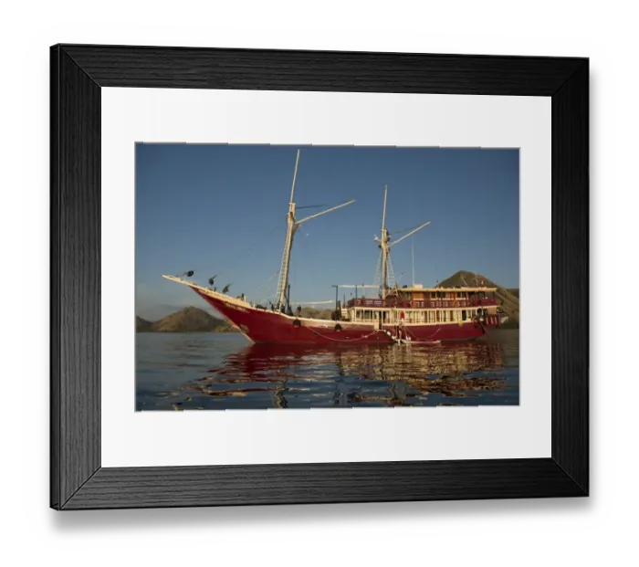 Framed Print : Liveaboard dive boat at sea, Kelor Island, near Flores Island, Komodo N. P. Lesser Sunda Islands, Indonesia, July Framed Print : Liveaboard dive boat at sea, Kelor Island, near Flores Island, Komodo N. P. Lesser Sunda Islands, Indonesia, July