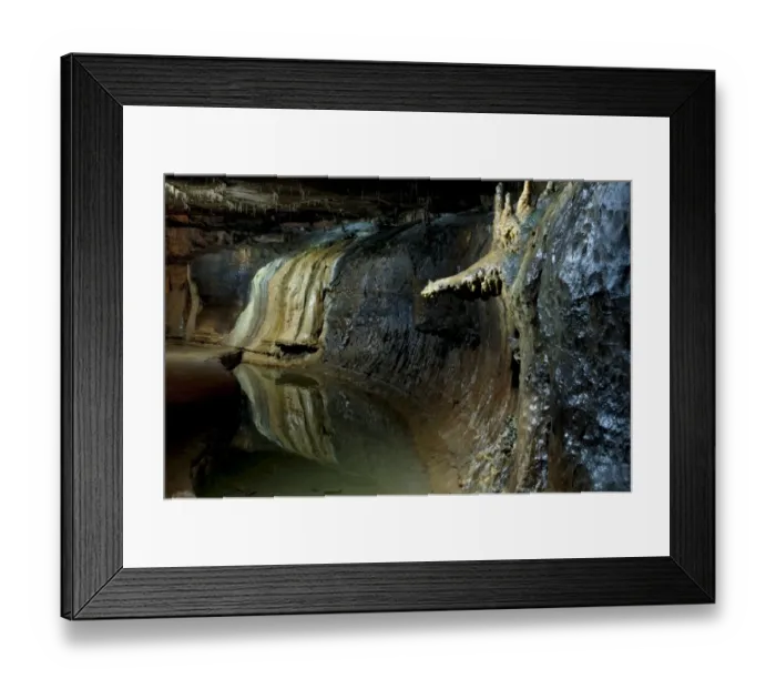 Framed Print : Limestone rock formation known as The Dragon in cave, Ingleborough Cave, Yorkshire Dales N. P Framed Print : Limestone rock formation known as The Dragon in cave, Ingleborough Cave, Yorkshire Dales N. P