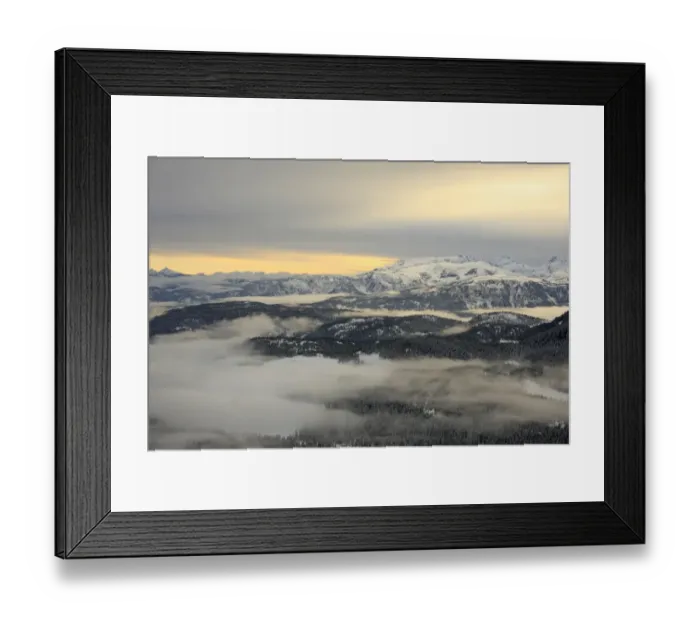 Framed Print : View of snow covered mountains, looking from Mount Washington Alpine Resort, Strathcona Provincial Park Framed Print : View of snow covered mountains, looking from Mount Washington Alpine Resort, Strathcona Provincial Park