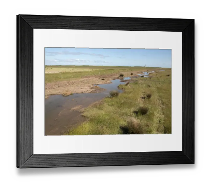 Framed Print : Freshly dug channels allow spring water to flow out onto Deepdale Marsh, Burnham Deepdale, North Norfolk Framed Print : Freshly dug channels allow spring water to flow out onto Deepdale Marsh, Burnham Deepdale, North Norfolk