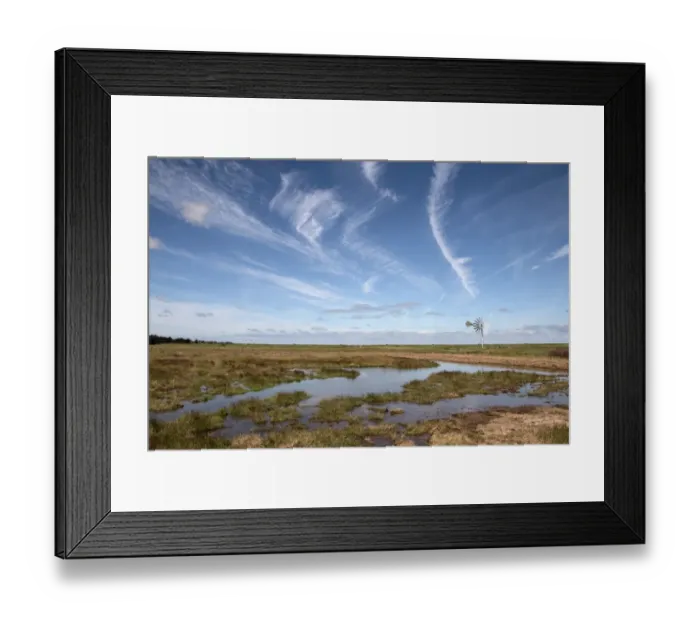 Framed Print : Freshly dug channels allow spring water to flow out onto Deepdale Marsh, Burnham Deepdale, North Norfolk Framed Print : Freshly dug channels allow spring water to flow out onto Deepdale Marsh, Burnham Deepdale, North Norfolk