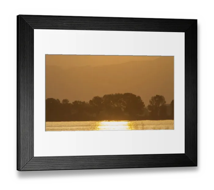 Framed Print : Sunrise over Lake Kerkini, Northern Greece. An important habitat for bird migration Framed Print : Sunrise over Lake Kerkini, Northern Greece. An important habitat for bird migration