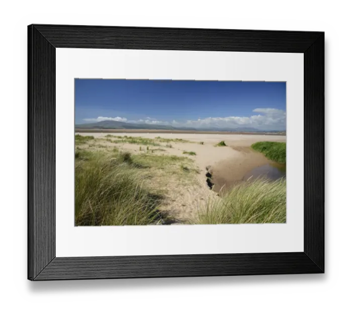Framed Print : View of coastline, looking towards Millom over Duddon Estuary from Sandscale Haws, Barrow-in-Furness, Cumbria, England Framed Print : View of coastline, looking towards Millom over Duddon Estuary from Sandscale Haws, Barrow-in-Furness, Cumbria, England