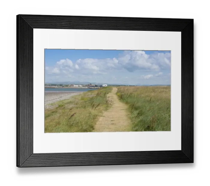 Framed Print : Pathway cut through grass near coast, Piel Island, Islands of Furness, Barrow-in-Furness, Cumbria, England, July Framed Print : Pathway cut through grass near coast, Piel Island, Islands of Furness, Barrow-in-Furness, Cumbria, England, July