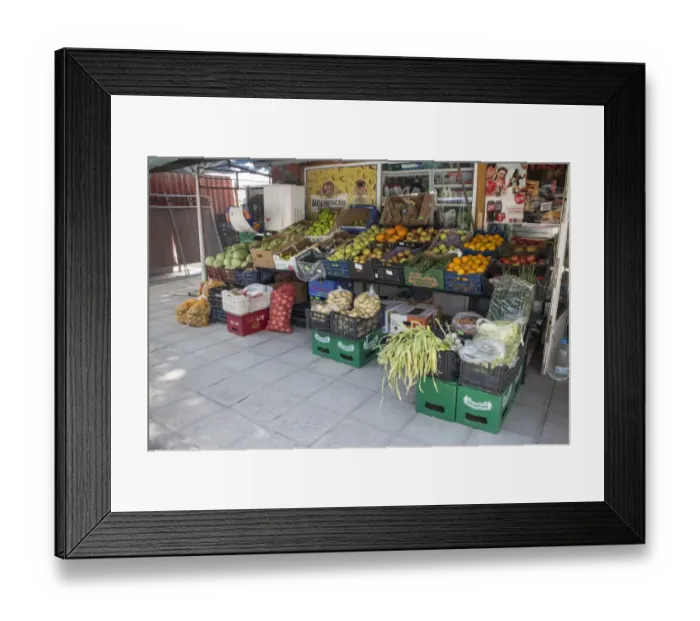 Framed Print : Green grocer shop sell fruit and veg - Bulgaria Framed Print : Green grocer shop sell fruit and veg - Bulgaria