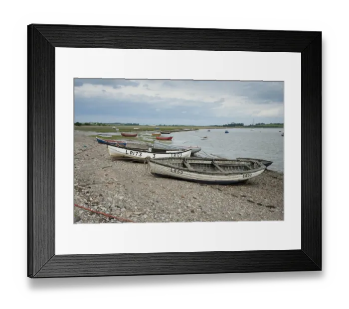 Framed Print : View of boats on shoreline at coastal village, only community on U. K. mainland dependent upon tidal access Framed Print : View of boats on shoreline at coastal village, only community on U. K. mainland dependent upon tidal access