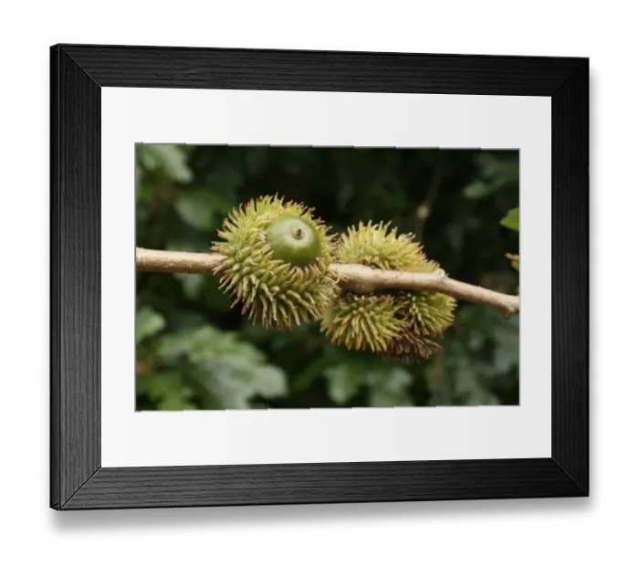 Framed Print : Turkey Oak (Quercus cerris) close-up of acorns, growing in woodland, Vicarage Plantation, Mendlesham, Suffolk, England Framed Print : Turkey Oak (Quercus cerris) close-up of acorns, growing in woodland, Vicarage Plantation, Mendlesham, Suffolk, England