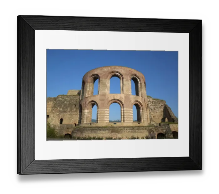 Framed Print : Ruins of Roman baths, Kaiserthermen (Imperial Baths), Trier, Rhineland-Palatinate, Germany, May