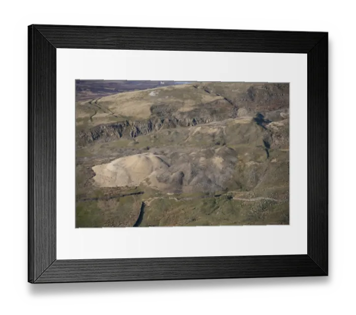 Framed Print : Old mine waste spoil heaps on edge of dales moorland, Arkengarthdale Moor, North Yorkshire, England, March Framed Print : Old mine waste spoil heaps on edge of dales moorland, Arkengarthdale Moor, North Yorkshire, England, March