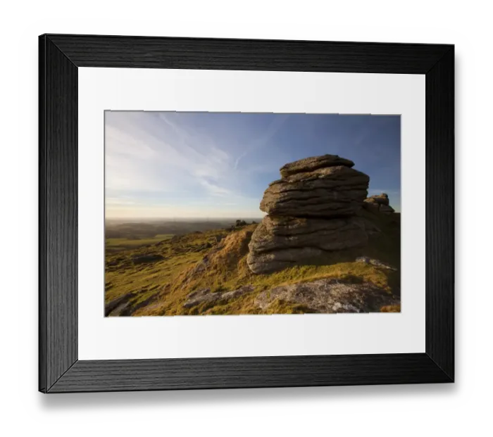 Framed Print : View of granite outcrop on moorland habitat, Arms Tor, Dartmoor N. P. Devon, England, January Framed Print : View of granite outcrop on moorland habitat, Arms Tor, Dartmoor N. P. Devon, England, January