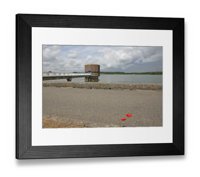Framed Print : Reservoir with footbridge leading to pumphouse, winter wildfowl roost site, Arlington Reservoir Local Nature Reserve Framed Print : Reservoir with footbridge leading to pumphouse, winter wildfowl roost site, Arlington Reservoir Local Nature Reserve