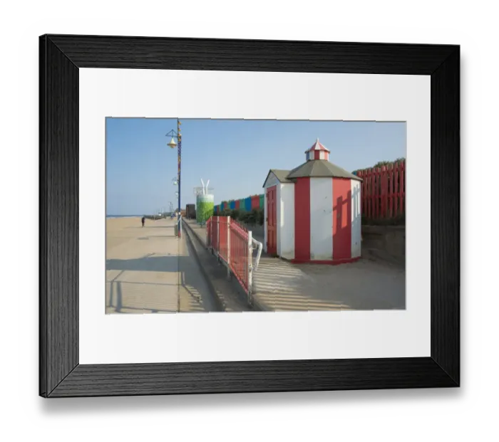 Framed Print : Beach huts at seaside town, part of series of commissioned beach huts in council Bathing Beauties scheme, Mablethorpe Framed Print : Beach huts at seaside town, part of series of commissioned beach huts in council Bathing Beauties scheme, Mablethorpe