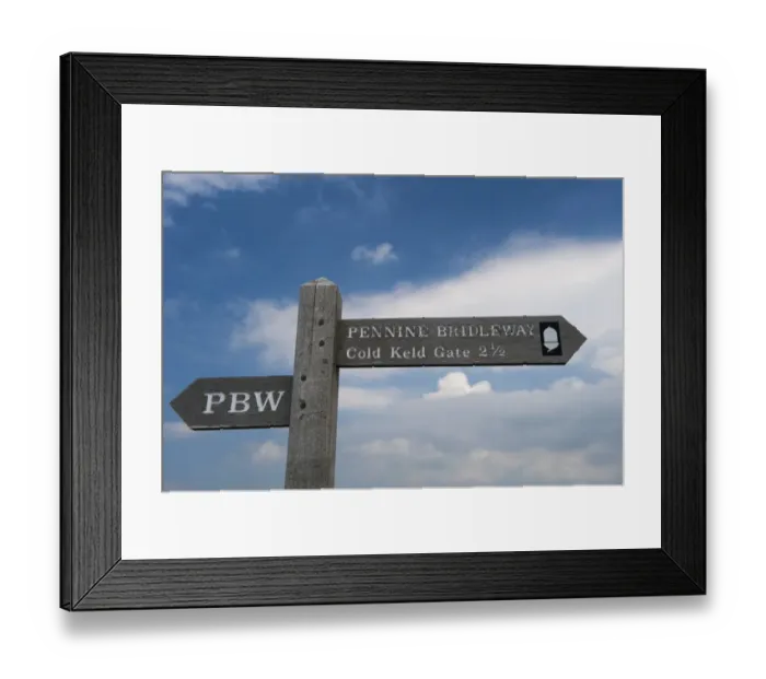 Framed Print : Pennine Bridleway sign, Yorkshire Dales N. P. North Yorkshire, England, May