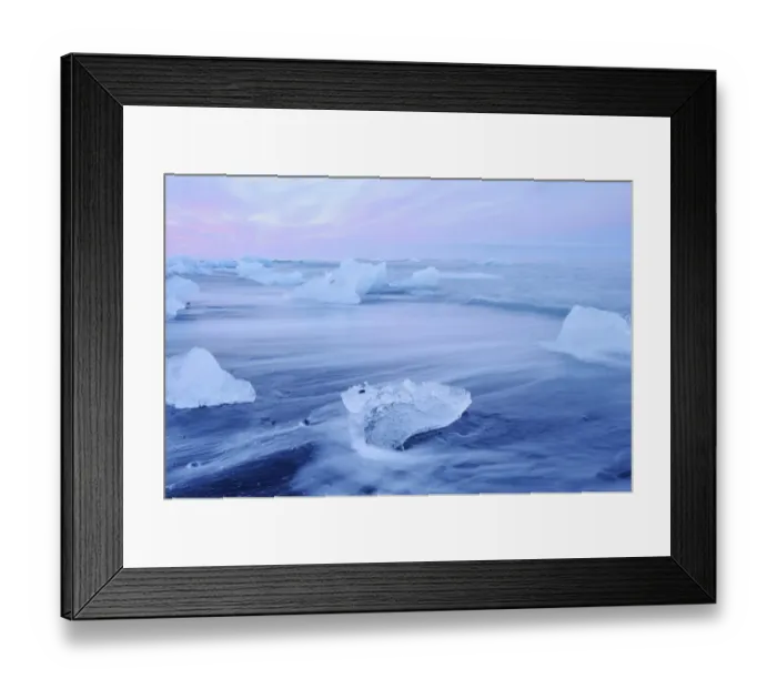 Framed Print : Glacial ice on shore of lake, Jokulsarlon Lagoon, Vatnajokull Glacier, Iceland, July Framed Print : Glacial ice on shore of lake, Jokulsarlon Lagoon, Vatnajokull Glacier, Iceland, July