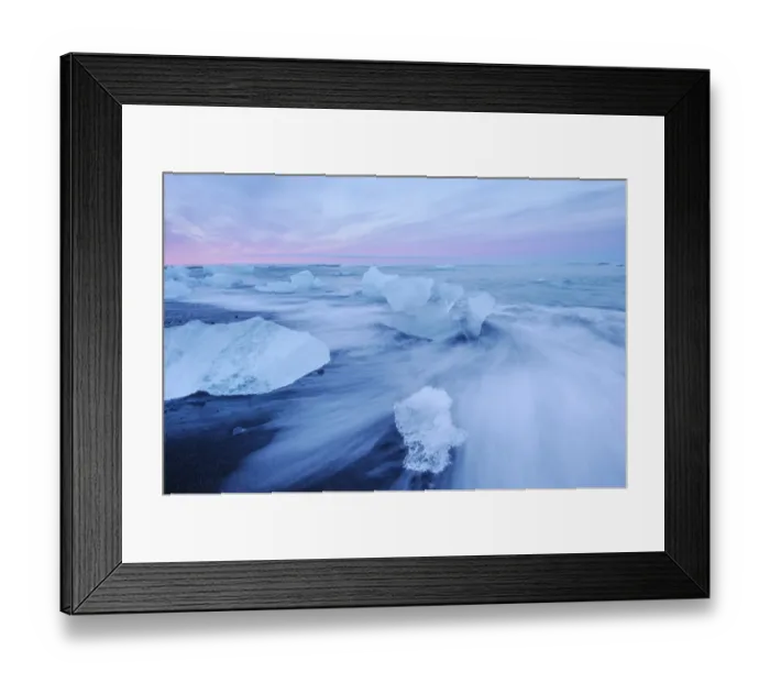 Framed Print : Glacial ice on shore of lake, Jokulsarlon Lagoon, Vatnajokull Glacier, Iceland, July Framed Print : Glacial ice on shore of lake, Jokulsarlon Lagoon, Vatnajokull Glacier, Iceland, July