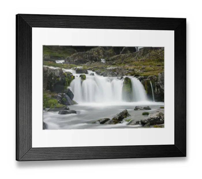 Framed Print : View of river and waterfall, Dynjandi, Dynjandi River, Westfjords, Iceland, July Framed Print : View of river and waterfall, Dynjandi, Dynjandi River, Westfjords, Iceland, July