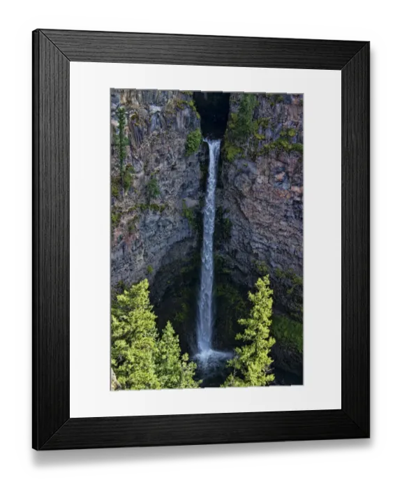 Framed Print : View of plunge waterfall, Spahats Creek Falls, Spahats Creek, Clearwater River, Wells Gray Provincial Park Framed Print : View of plunge waterfall, Spahats Creek Falls, Spahats Creek, Clearwater River, Wells Gray Provincial Park