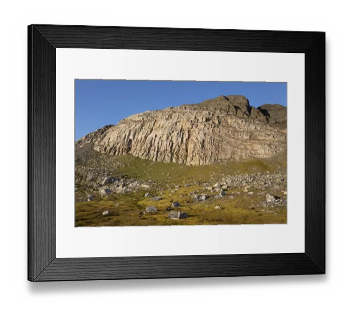 Framed Print : View of tundra and mountain, Murchisonfjorden, Gustav V Land, Nordaustlandet, Svalbard, August Framed Print : View of tundra and mountain, Murchisonfjorden, Gustav V Land, Nordaustlandet, Svalbard, August