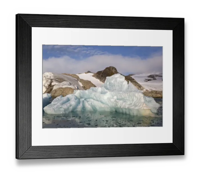 Framed Print : Glacial iceberg in fjord, Raudfjorden, Spitsbergen, Svalbard, August Framed Print : Glacial iceberg in fjord, Raudfjorden, Spitsbergen, Svalbard, August