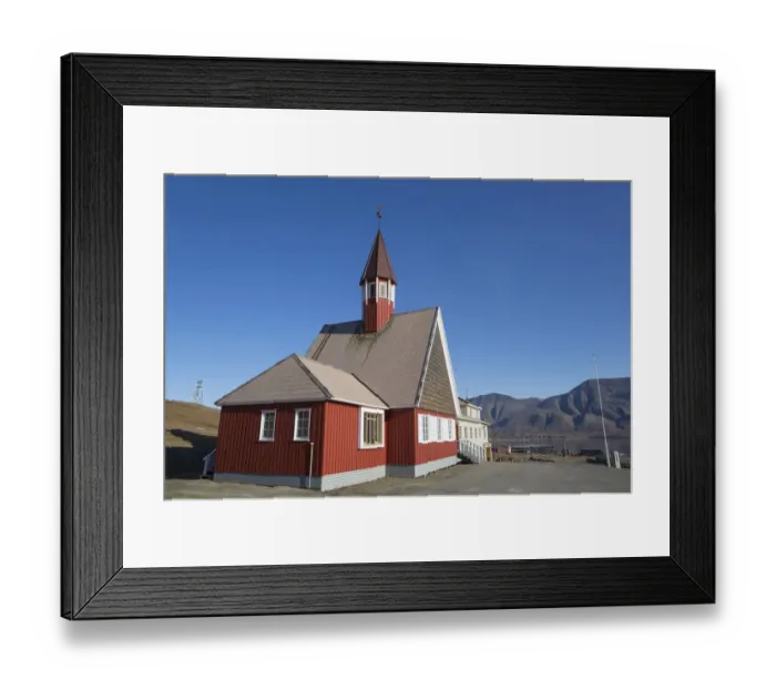 Framed Print : Most northern church in world, Svalbard Kirke, Longyearbyen, Spitsbergen, Svalbard, August Framed Print : Most northern church in world, Svalbard Kirke, Longyearbyen, Spitsbergen, Svalbard, August