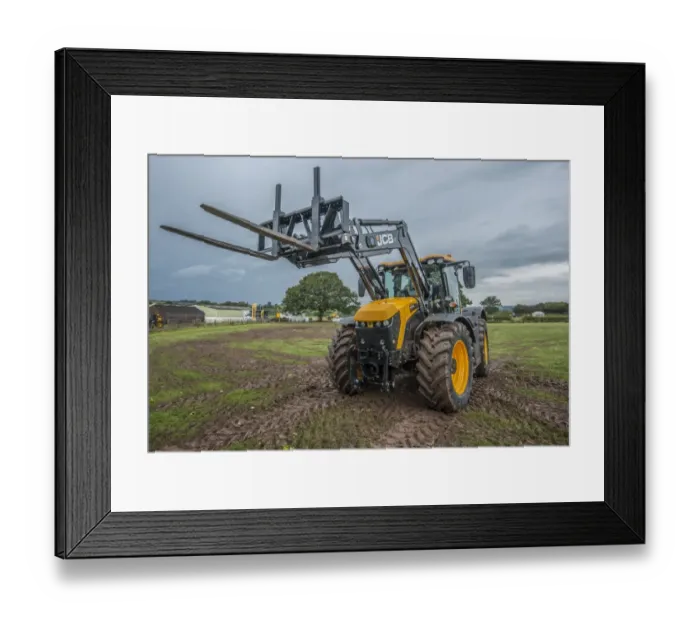 Framed Print : JCB Fastrac 4000 tractor with front end loader, Staffordshire, England, October Framed Print : JCB Fastrac 4000 tractor with front end loader, Staffordshire, England, October