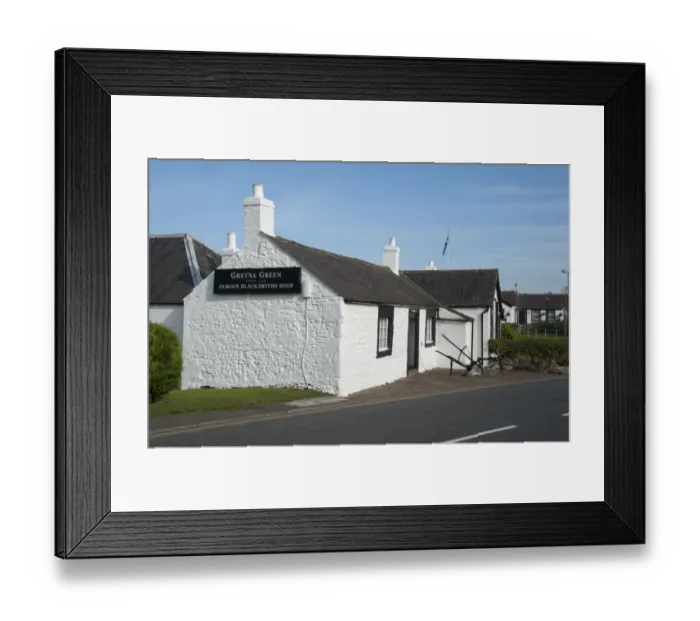 Framed Print : The Old Blacksmiths Shop, Gretna Green, Dumfries and Galloway, Scotland, October Framed Print : The Old Blacksmiths Shop, Gretna Green, Dumfries and Galloway, Scotland, October