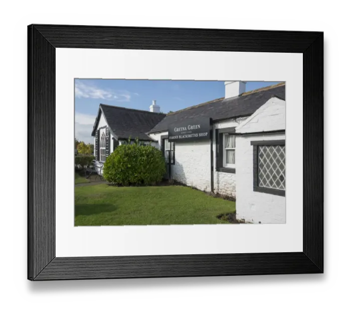 Framed Print : The Old Blacksmiths Shop, Gretna Green, Dumfries and Galloway, Scotland, October Framed Print : The Old Blacksmiths Shop, Gretna Green, Dumfries and Galloway, Scotland, October