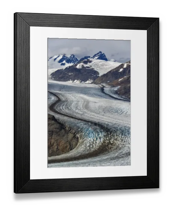 Framed Print : View of mountain glacier, Salmon Glacier, Boundary Ranges, Coast Mountains, British Columbia, Canada, September