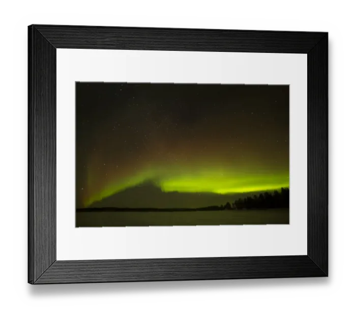 Framed Print : Aurora Borealis at night, Finland, January Framed Print : Aurora Borealis at night, Finland, January