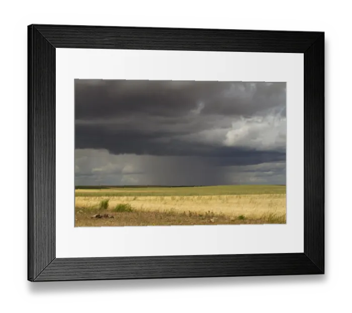 Framed Print : Gathering stormclouds and distant rainfall, Castilla y Leon, Spain, May Framed Print : Gathering stormclouds and distant rainfall, Castilla y Leon, Spain, May
